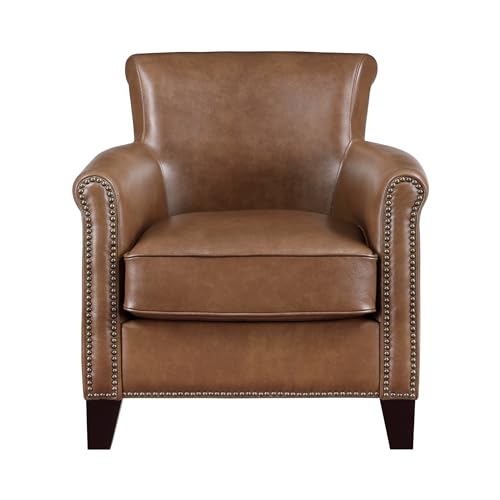 Lexicontopgraingenuineleatherchairaccentchairsforlivingroomwithsolidwoodframerolledarmrestnailheadtrimcomfyreadingchairforbedroomofficewaitingroomcognac Urban Country Home Decor Lexicon top grain genuine leather chair accent chairs for living room with solid wood frame rolled armrest nailhead trim comfy reading chair for bedroom office waiting room cognac urban country home decor