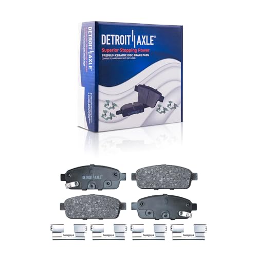 Image of Detroit Axle - Brake Kit for Buick 2013-2017 Encore Chevrolet Trax, Drilled and Slotted Disc Brake Rotors 2014 2015 2016 Ceramic Brakes Pads Replacement : 11.81 inch inch Front and 10.55 inch inch Rear Rotor