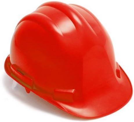 PWS 6 Point Hard Hat Safety Helmet Adjustable Sweat Foam Band (Red)