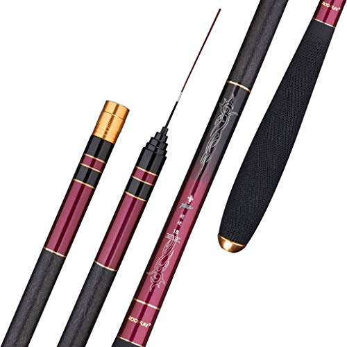 Fishing Rod / 37 Adjustable 3.6/5.4 Meters Handkerchief Ultra Light Superfine high Carbon Fishing Rod (Size : 5.4m) ()