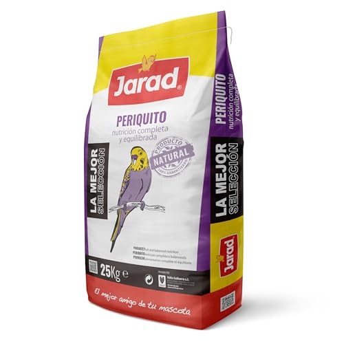 Jarad Periquito Standard - Alimento Completo para Periquitos - 25 kg - Mezcla de Semillas