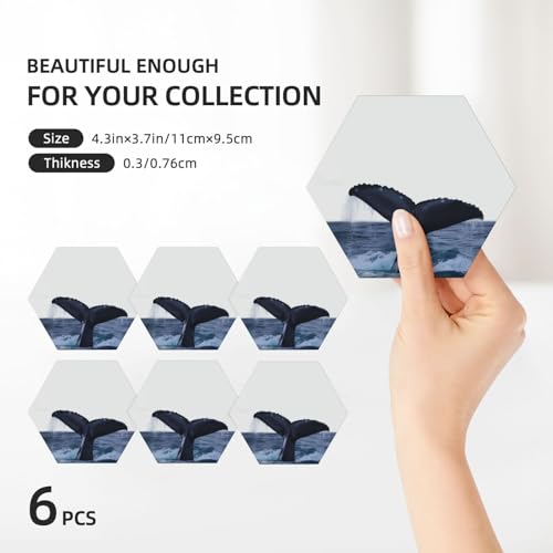 Dessous de verre céramique avec support support liège table lot de 6 - 4