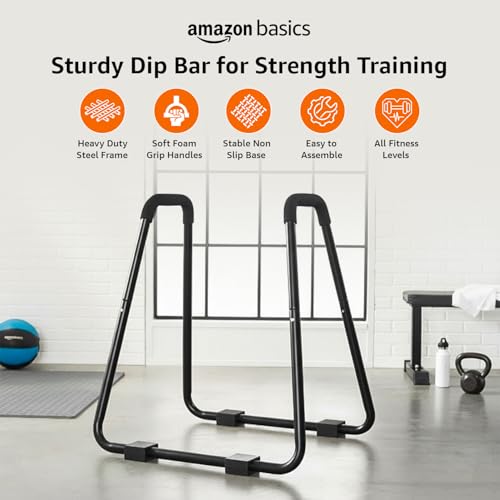 amazon basics Store Amazon Basics Fitness Dip Bar, Black - Image 3