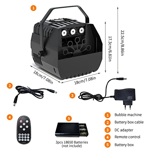 Lepayu Automatic Bubble Machine With Rgb Lights Bubble Blower With 8000+ Bubbles Per Minute Remote Control Portable Indoor And Outdoor Bubble Machine For Parties Weddings Stages #TOP6