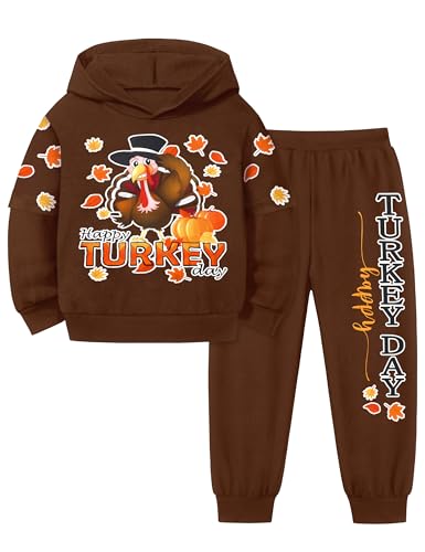 Image of Toddler Boy Clothes Dinosaur Printed Hoodies Toddler Clothes for Boys Long Sleeve Sweatpants Set T-Rex Outfits 3-7t