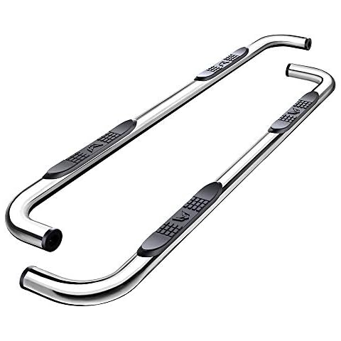 MaxMate 3" Nerf Bars Compatible with 1999-2018 Chevy Silverado GMC Sierra 1500 2500 LD; 2001-2019 2500 3500HD; 2019 LD/Limited (Exclude SS) | Double Cab | WB2C35007 | Side Step Rails Running Boards Cover