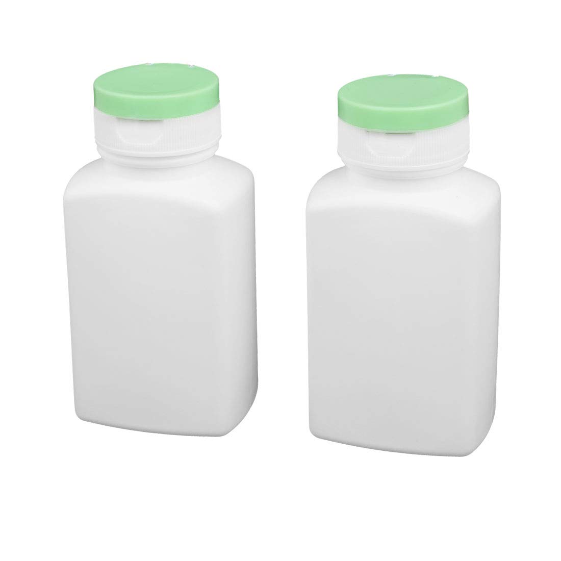 Aexit 150ml HDPE gauge Plastic Rectangle Shaped Laboratory Experiment Bottle White 2pcs