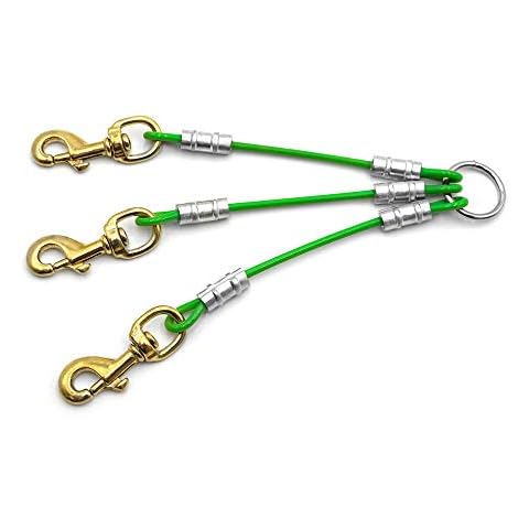 Dog Leash Splitter Coupler (2 Dog or 3 Dog) (Green, 3 Dog) Cover