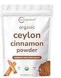 Organic Ceylon Cinnamon Powder, 8 oz | Premium Sri Lanka Source | Sweet & Earthy Flavor | Great for Baking, Cooking & Drinks | Additive Free, Non-GMO, Bulk Supply