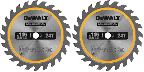 DEWALT DT20420-QZ,Lama Circolare 115x20x 24 denti (Confezione da 2)