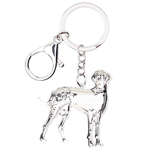 WEVENI Enamel Alloy Great Dane Dog Key Chain Ring Handbag Bag Charm Keychain Fashion Jewelry For Women Girls Gifts4