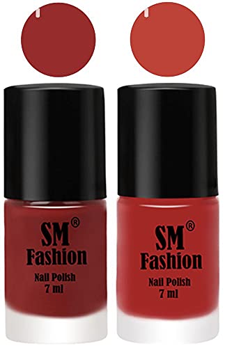 Image of Long Lasting Nail Polish | Nail Paint Combo 7 ml Each) - Set of 2 Jam-Dark Nude