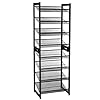 SONGMICS schoenenrek, met 8 niveaus, set van 2 stapelbare 4-staps schoen organizers, opslag voor schoenen, met…
