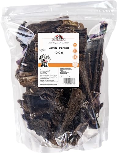 TACKENBERG Trockenpansen vom Lamm – Kauartikel zur Barf Ergänzung für Hunde, 250 g