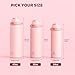 POWCAN 24 oz Insulated Water Bottle for Sports: 2-in-1 Lid with Push-Button Spout & Quick-Flip Straw, Leakproof, Car Cupholder Friendly, Stainless Steel for Gym, School, Travel (Cotton Candy)