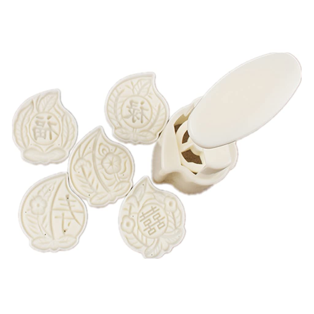 Buxuaaaa Hand Pressure Dessert Molds Peach Shape Cookie Molds Dessert Maker Festival Making Cookie Pastries Tool Biscuit Cutter