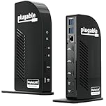 Plugable USB-C Triple Monitor Docking Station: 13-in-1 Laptop Dock with 100W Charging for Mac (DisplayLink Driver Required), Windows, Chrome, 3 HDMI, Gigabit Ethernet, SD, USB-C 20W, 4 USB - UD-ULTCDL