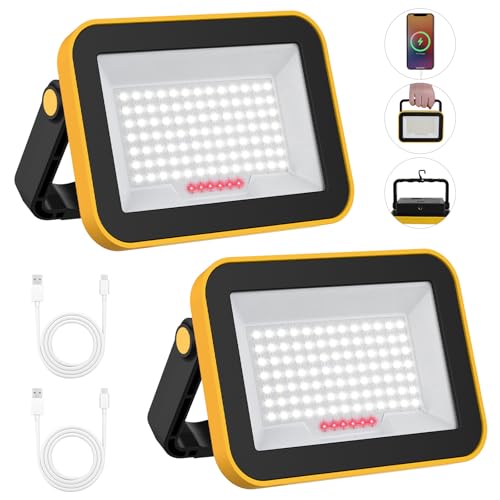 Foco LED obra recargable USB portatil T-SUNUS con bateria IP65 para luz de emergencia y pesca nocturna