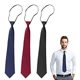 3 Corbatas Para Hombre, Corbatas Con Cremallera Ajustables, Corbatas De Decoración De Trajes, Corbatas De Boda Simples Y Piezas A Juego Para La Ropa.
