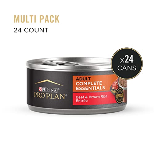 Image of Purina Pro Plan High Protein Dog Food Wet Pate, Beef and Brown Rice Entree - (24) 5.5 oz. Cans