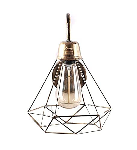 Image of GreyWings Geometric Antique Bronze Metal Wall Light, Modern Industrial Decorative Sconce, (Bulb not Included) Small Pack of 1