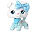 LIKEPET LPS Collie White Sample Blue Tear Eyes Custom Dog Puppy can Draw Pattern by Yourself Collection Action Cartoon Figure Kids Boys Girls Xmas Gift