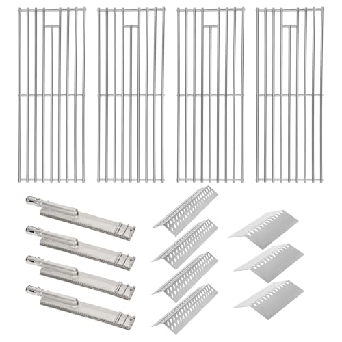 Grill Replacement Parts Compatible with Bull Grill 26038 26039 47628 47629 87048 87049 BBQ Grill 16517 Cooking Grate 16521 16631 Flame Tamer 16520 16670 Heat Shield 16516 35717 Burner Kit with Grates
