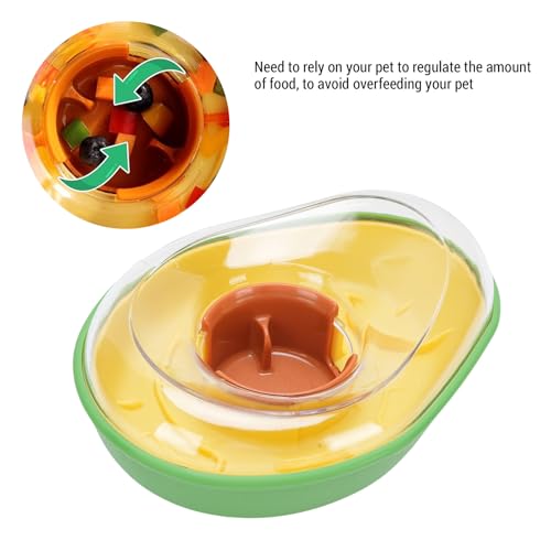 Gonetre Avocado Pet Feeder Slow Feeder Dog Bowl Premium Plastik Dauerhafter Haustiernahrungspender für Katzen und Hunde Heimküche