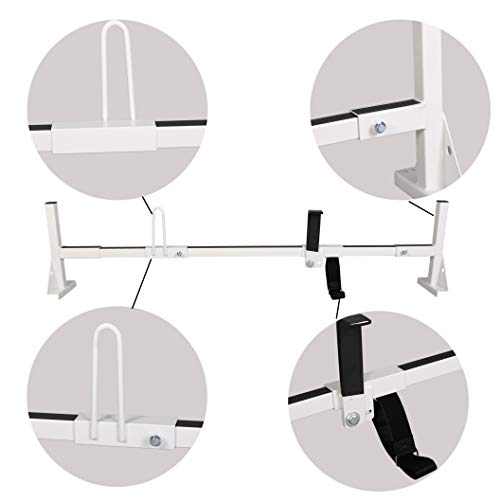 ECOTRIC Universal 3 Bars Van Roof Mount Full Size Steel Ladder Rack for Chevy Express Ford GMC Savana
