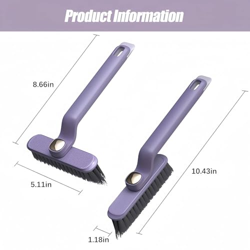 Image of TAZLYN 360 Degree Rotating Duster for Home Cleaning Brush Bathroom Tiles Cleaning Tools for Use Hard Bristle Gap car Door Kitchen Floor Cleaner Door Window Groove Cleaner House Cleaning Products Pk1