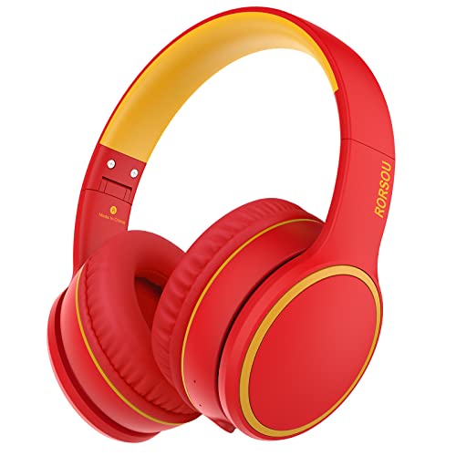 Image of B10 Wireless Bluetooth Over-Ear Headphones, Lightweight Folding Stereo Bass Headset with Mic, 50H Playtime, Volume Control, Bluetooth 5.3 Headphones for iPad /Travel /Tablet /PC (Red)