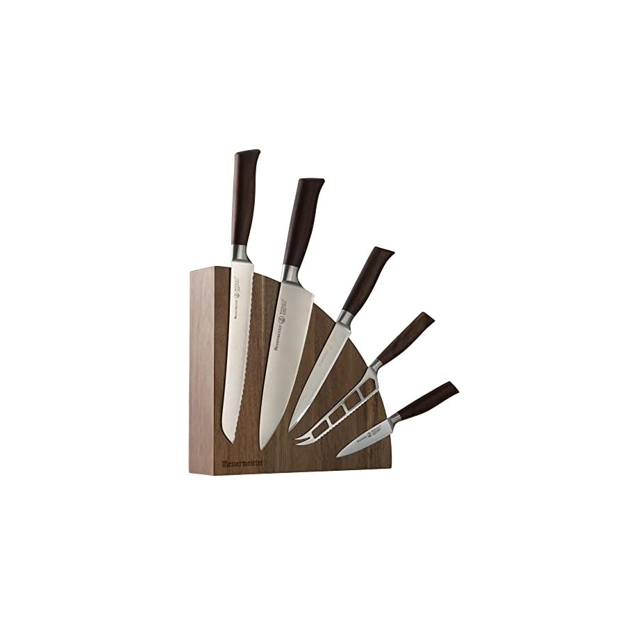 Messermeister-Royale-Elite-6-Piece-Magnet-Block-Set-Includes-8-Stealth-Chefs-Knife-9-Scalloped-Bread-Knife-6-Utility-Knife-5-Cheese-Tomato-Knife-35-Paring-Knife-Knife-Block Messermeister Royale Elite 6-Piece Magnet Block Set - Includes 8" Stealth Chef's Knife, 9" Scalloped Bread Knife, 6" Utility Knife, 5” Cheese & Tomato Knife, 3.5" Paring Knife & Knife Block