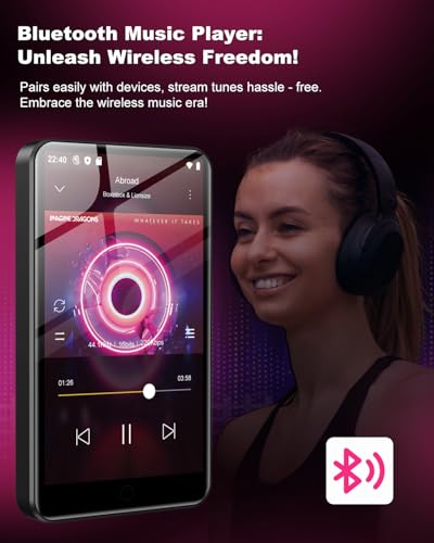 Image of 144GB MP3 Player with Bluetooth and WiFi,4 inch Android OS MP3 & MP4 Player with Spotify, Amazon Music, and Google Play, Portable Media Player