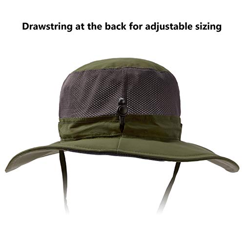 Image of BASSDASH UPF 50+ Sun Fishing Hat Water Resistant with Detachable Neck Flap