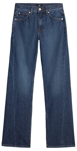 7 For All Mankind Twisted Tess Trouser Radar Jeans Femme en denim bleu
