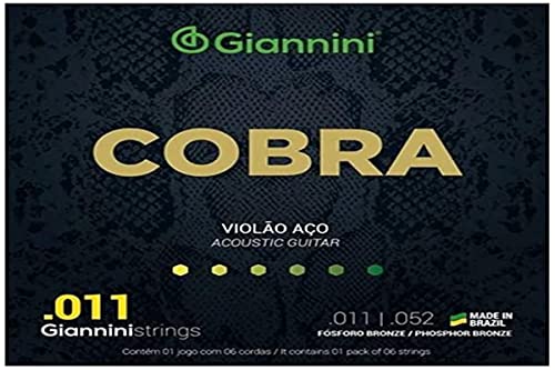 ENCORDOAMENTO PARA VIOLÃO AÇO COBRA .011 BRONZE GEEFLK - GIANNINI