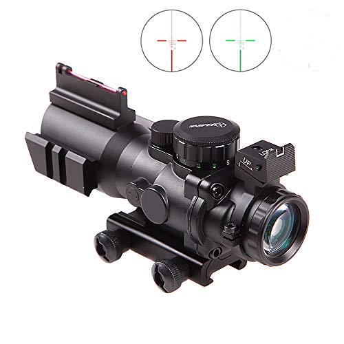 Sniper 4x32 Prismatic Glass Crosshair Reticle Scope w/ Fiber Optic Sight
