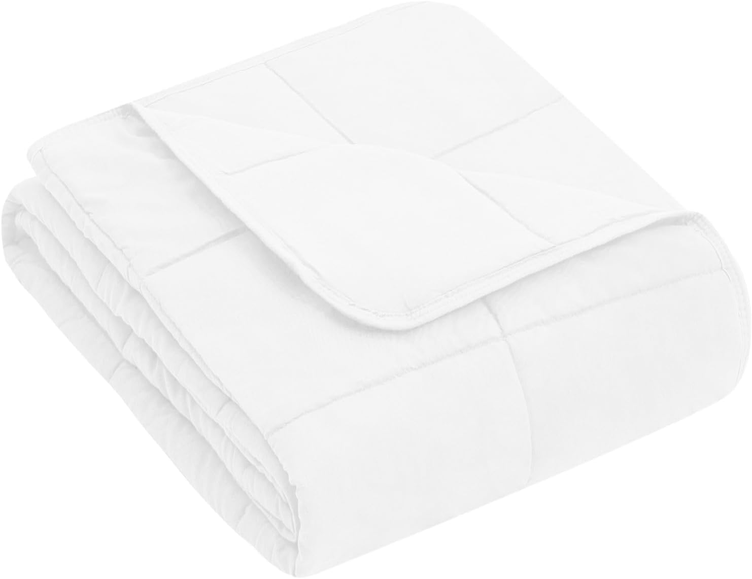 yescool Weighted Blanket (5 lbs, 36" x 48", White) Cooling Heavy Blanket for Sleeping Perfect for 40-60 lbs, Breathable Blanket with Premium Glass Bead, Machine Washable White 36X48-5 lbs