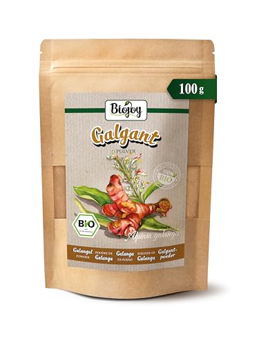 Biojoy BIO-Galgant Pulver (100 g), Galgantwurzel schonend gemahlen (Alpinia galanga)