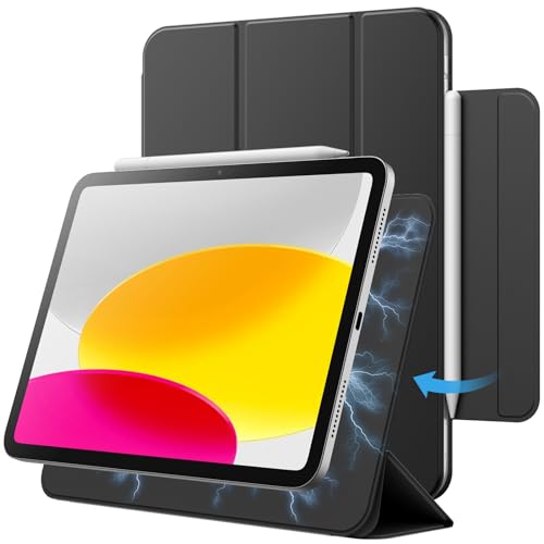 JETech Capa Magnética para iPad (A16) 11ª/10ª Geração (2025/2022), Fixação Magnética, Case Fina para Tablet com Despertar/Sono Automático (Preto)