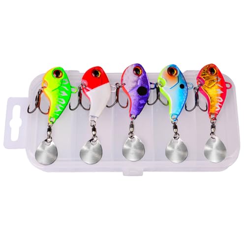 6/10 g de cebos de metal duro VIB señuelos de hundimiento para aparejos de pesca, cuchara giratoria, gancho giratorio