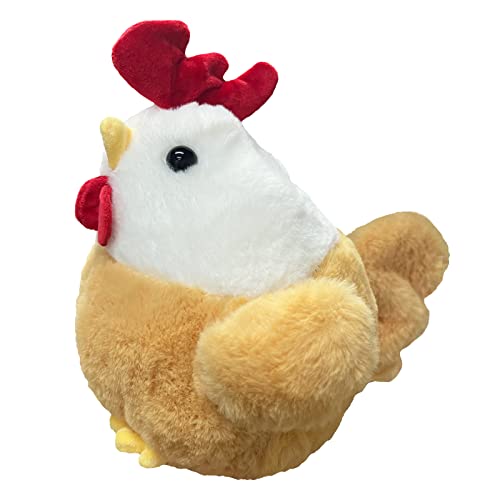 Image of AUCOOMA Chicken Stuffed Animal Plush, Cute Stuffed Chicken Plushie Toy Gifts for Kids 9"