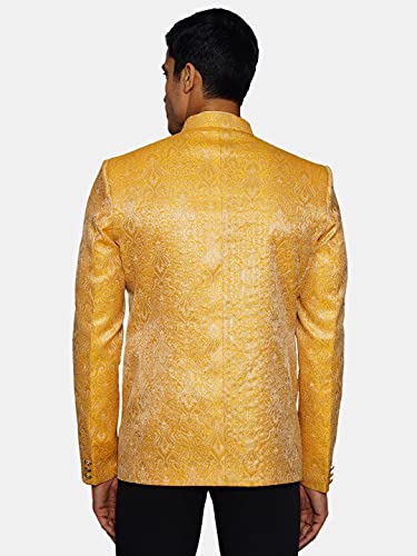Image of WINTAGE Men's Banarasi Rayon Cotton Green Bandhgala