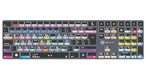 LOGICKEYBOARD Wireless Backlit 'Titan' designed for editing in Studio One on Windows • p/n LKB-PSO3-TPC-UK
