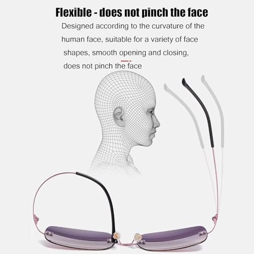 100% Real Titanium Rimless Polarized Sunglasses For Men Women UV400 Driver Sunglasses3