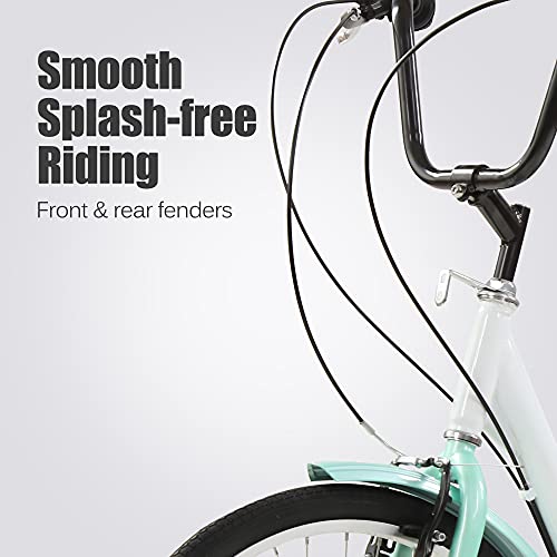 Adult Tricycles 7 Speed, Adult Tricycle Trikes 20/24/26 inch 3 Wheel Bikes, Three-Wheeled Bicycles Cruise Trike with Shopping Basket for Seniors Men Women Cycling Exercise Recumbent Bike