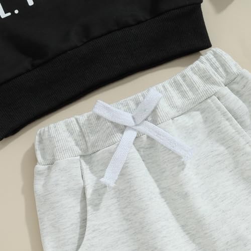 Toddler Baby Boy Fall Clothes Letter Print Long Sleeve Sweatshirt Elastic Pants Cute Kids Winter Outfits4