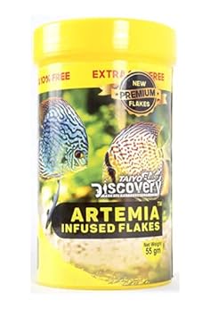 Pets Taiyo Pluss Discovery Artemia Flakes Fish Food 55g | Premium Food for Aquarium Fish | High Protein Nutrition for Tropical, Gold & Ornamental Fish