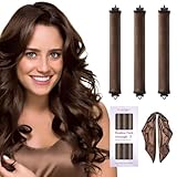 Heatless Hair Curler Overnight Curls-3 Pcs No Heat Curling Blowout Rod to Sleep In,Hair Rollers with Satin Scarf