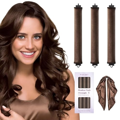 Heatless Hair Curler Overnight Curls-3 Pcs No Heat Curling Blowou...